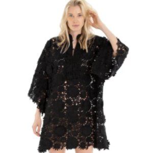 La Vie Brand New navy 3d lace mini caftan